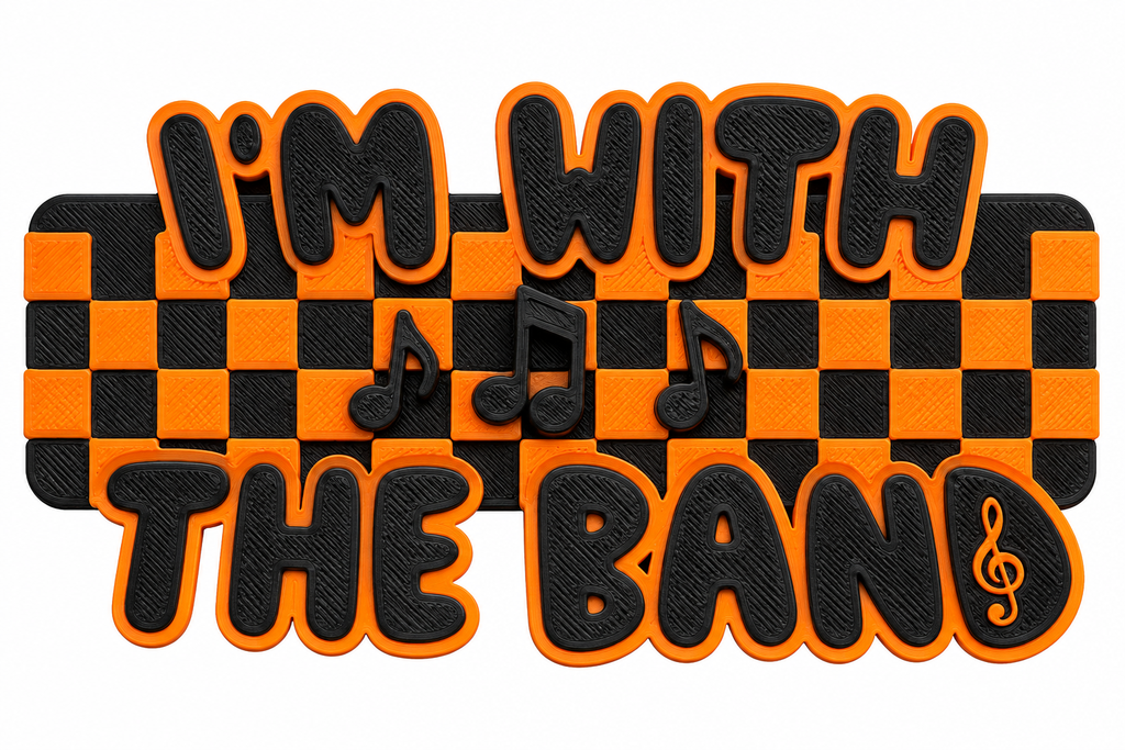 I'm With The Band (Black+Orange) Statement Charm