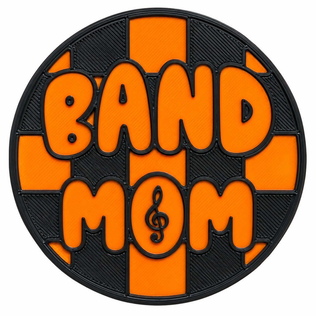 Band Mom (Orange+Black) Statement Charm