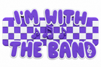 I'm With The Band (Purple+White) Statement Charm