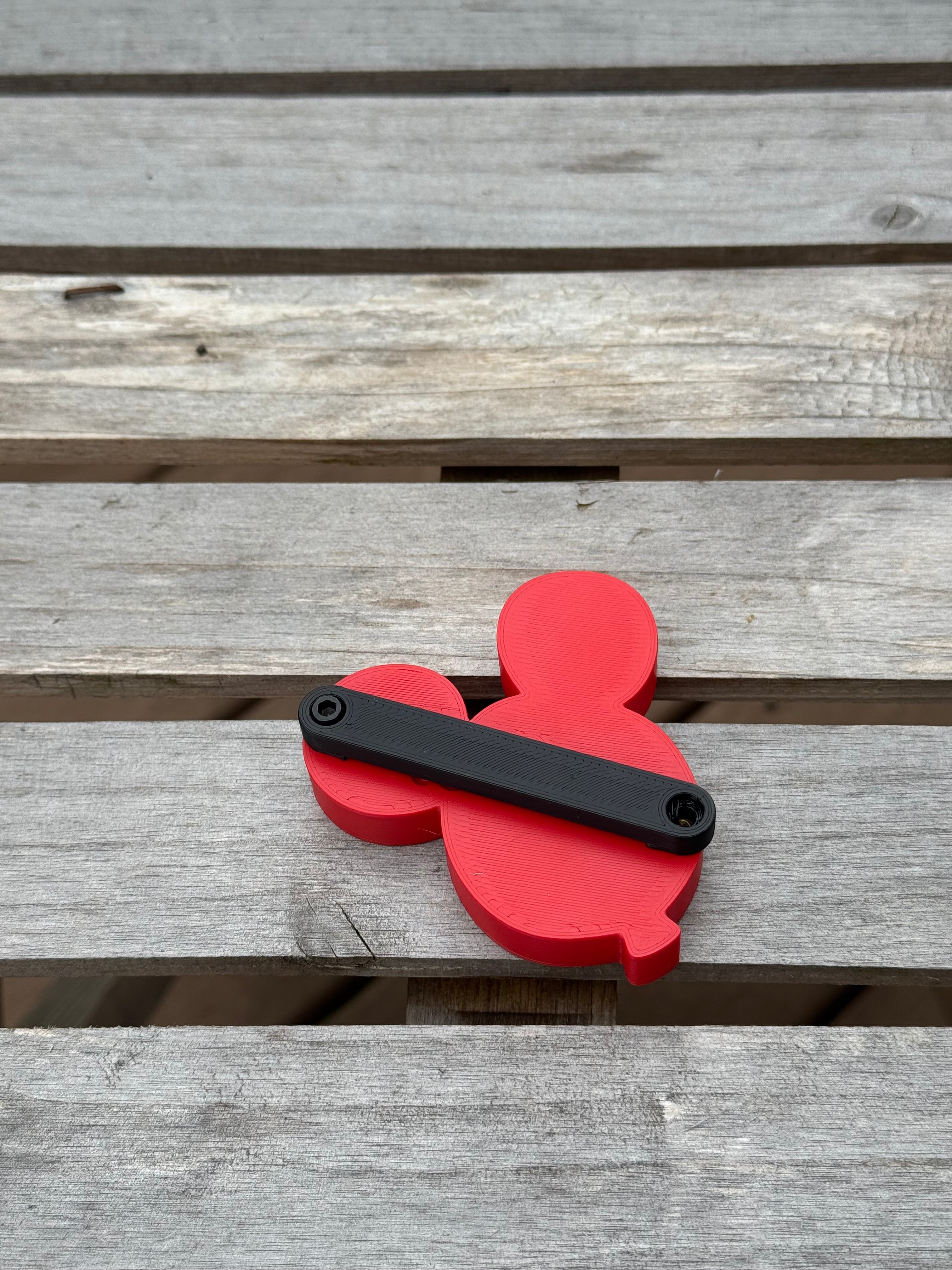Red Mouse Balloon Statement Charm