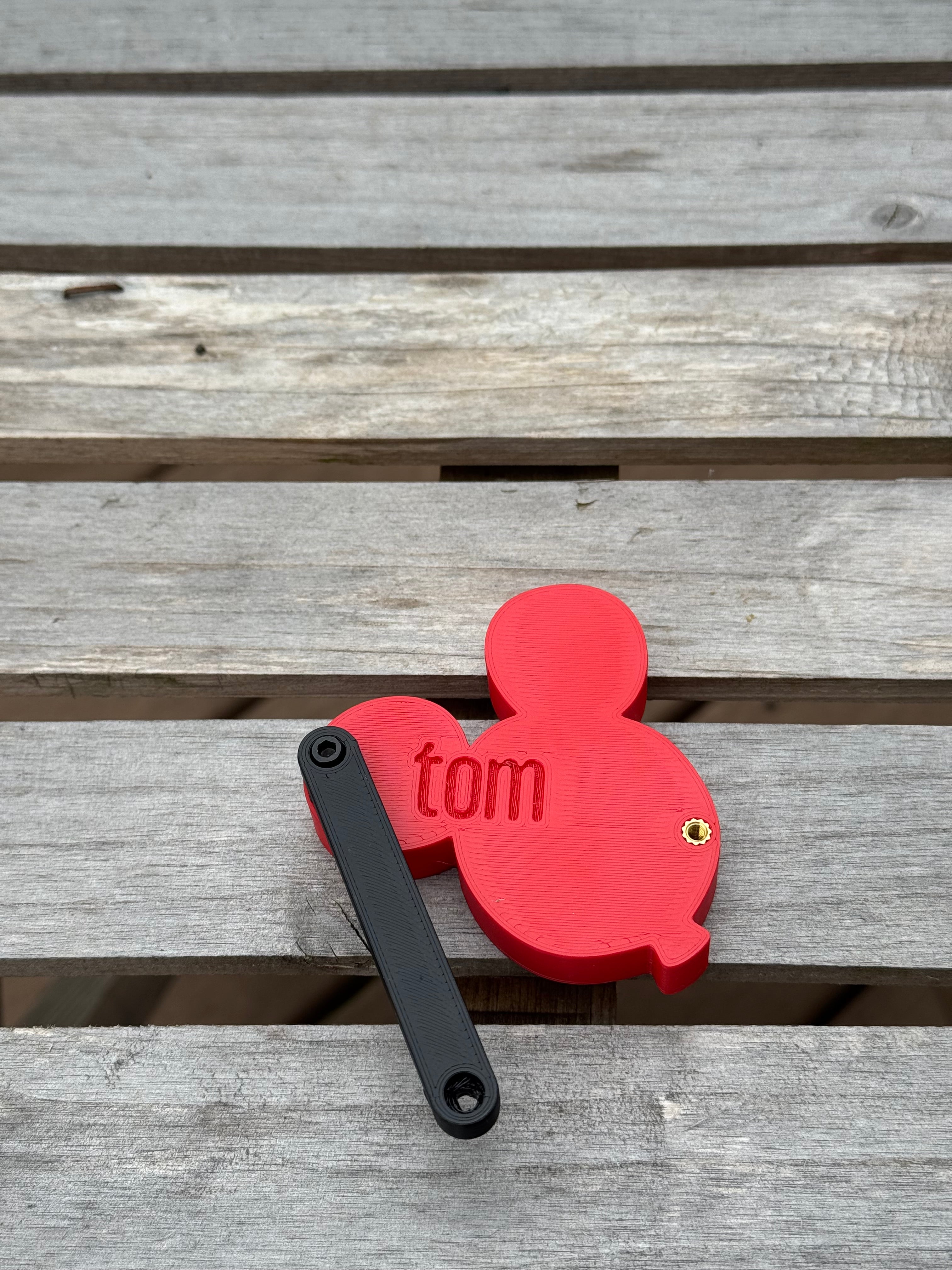 Red Mouse Balloon Statement Charm