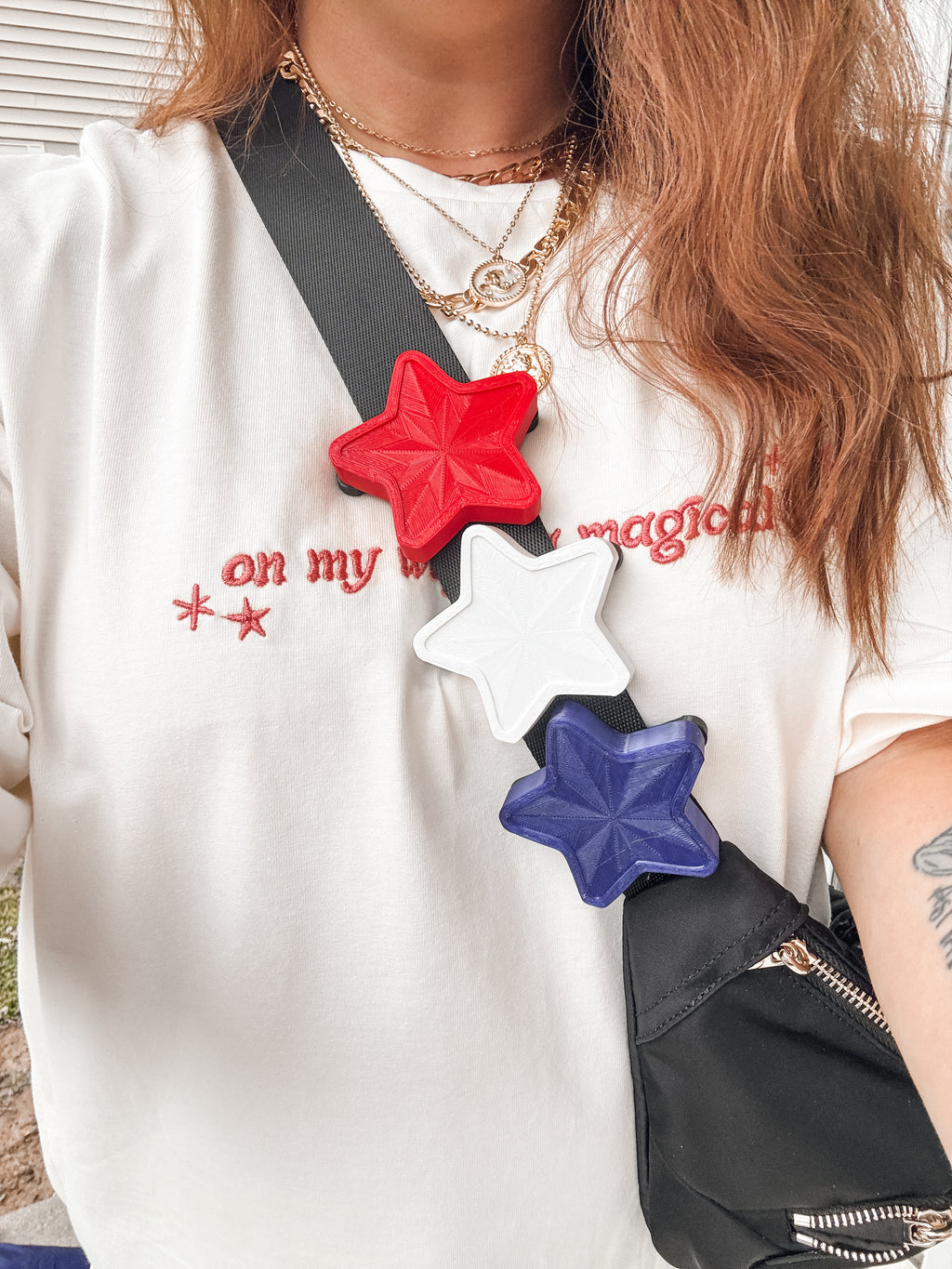 Blue Star Statement Charm