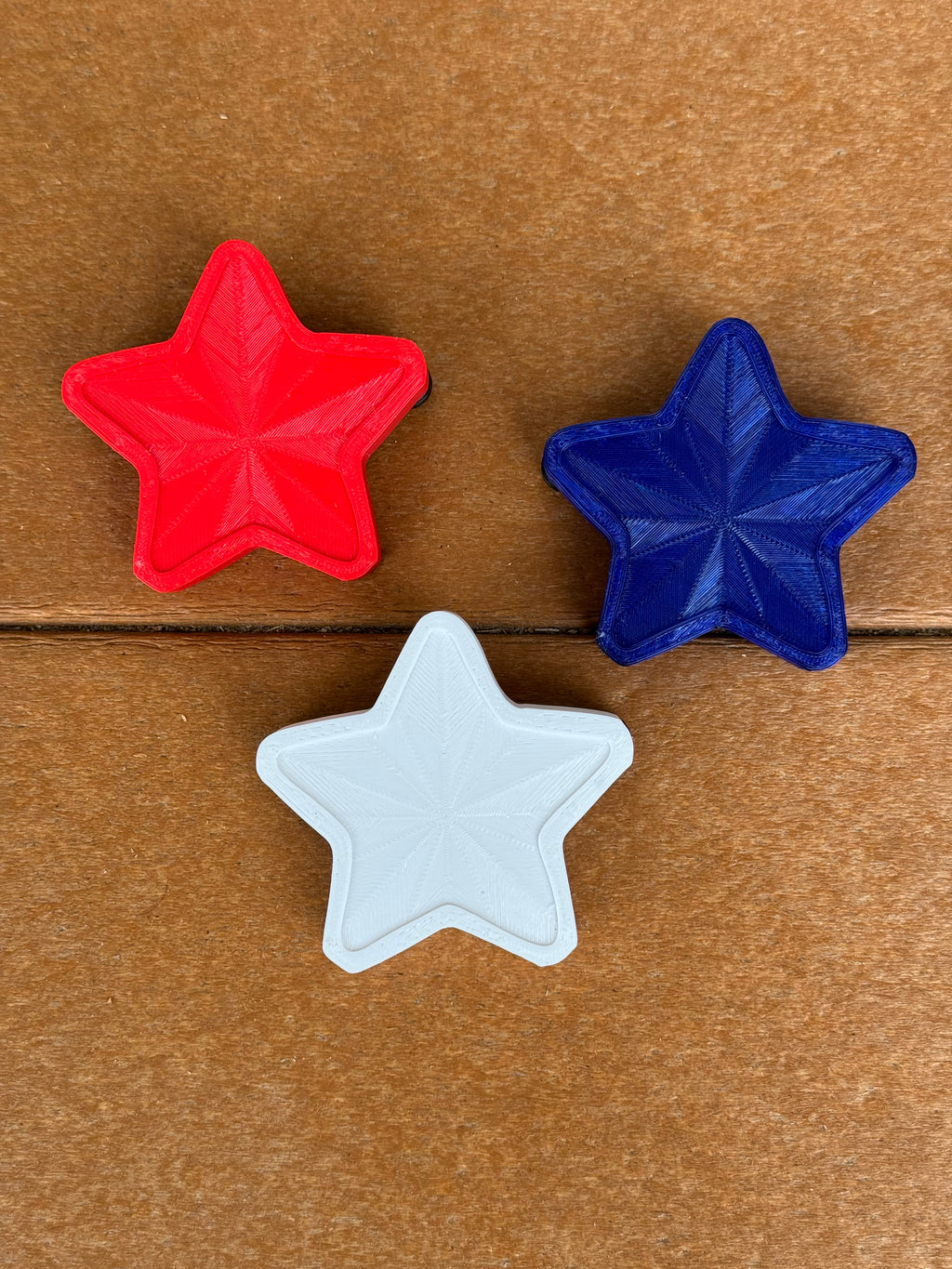 Red White & Blue Stars Statement Charm Set