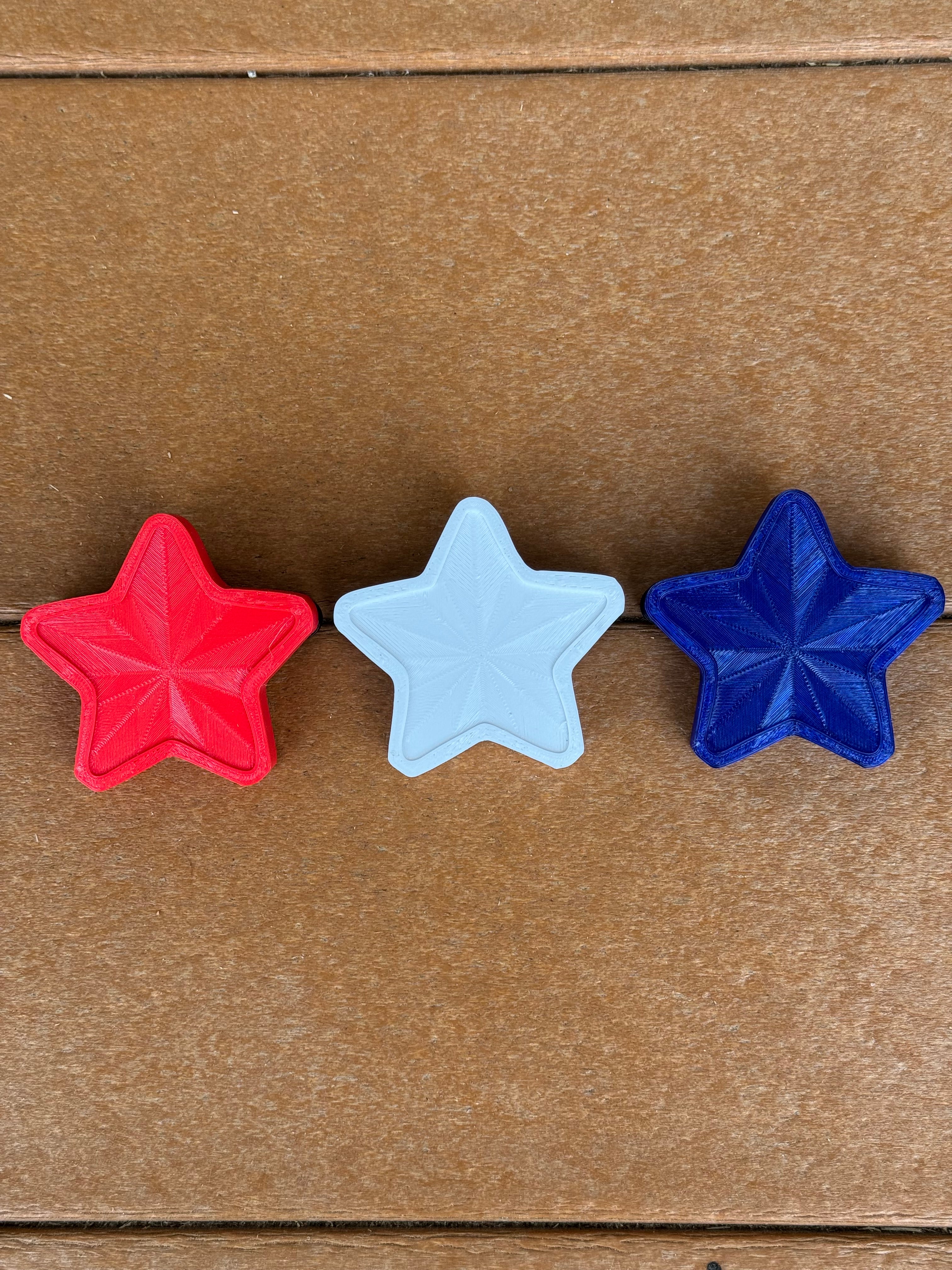 Red White & Blue Stars Statement Charm Set