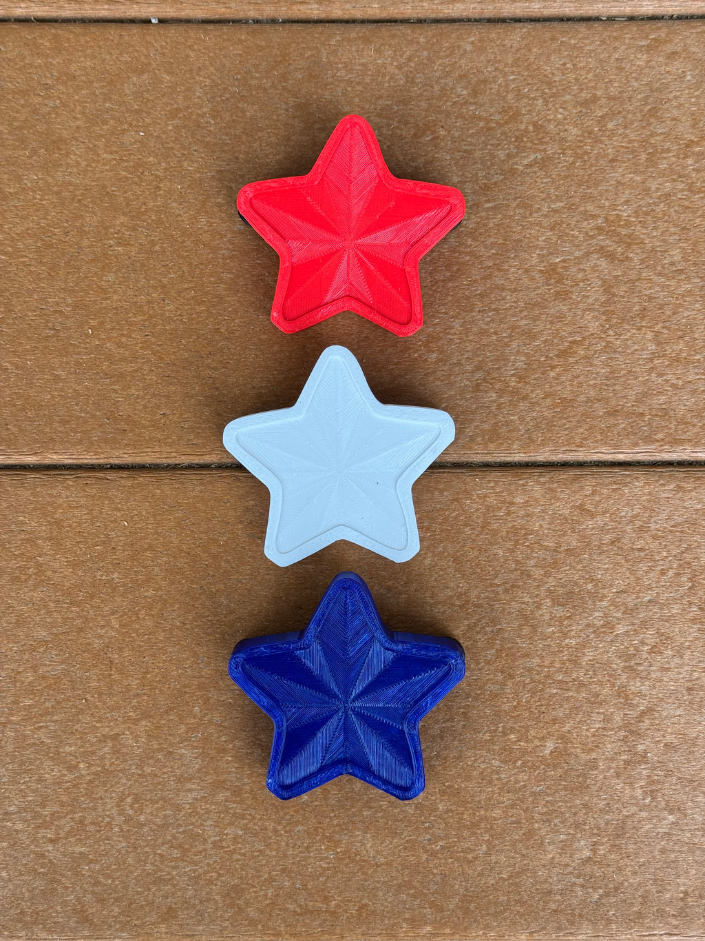 Red White & Blue Stars Statement Charm Set