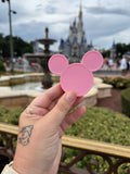 Pink Mouse Head Statement Charm