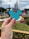 Teal Mouse Head Statement Charm