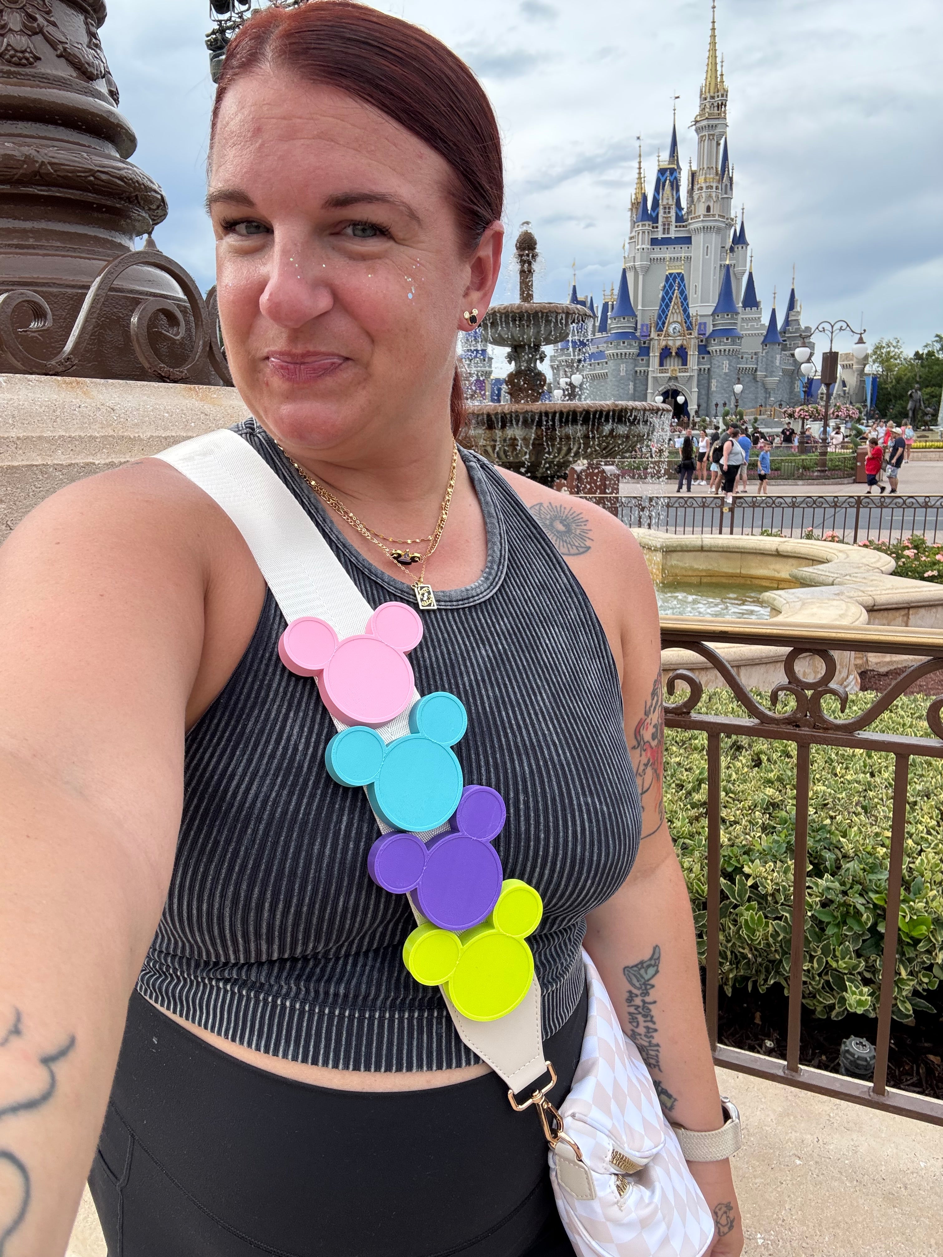 Pink Mouse Head Statement Charm