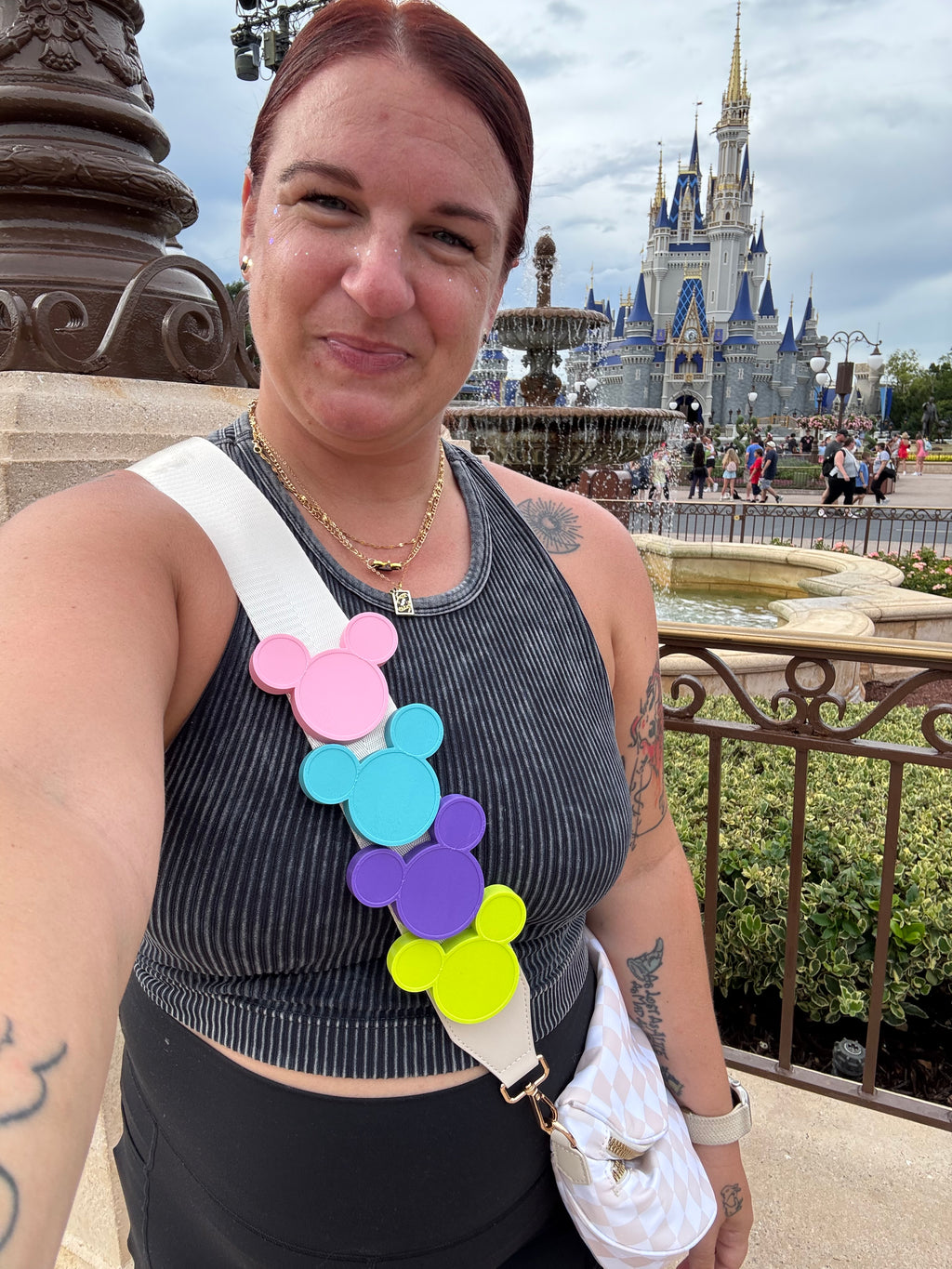 Purple Mouse Head Statement Charm