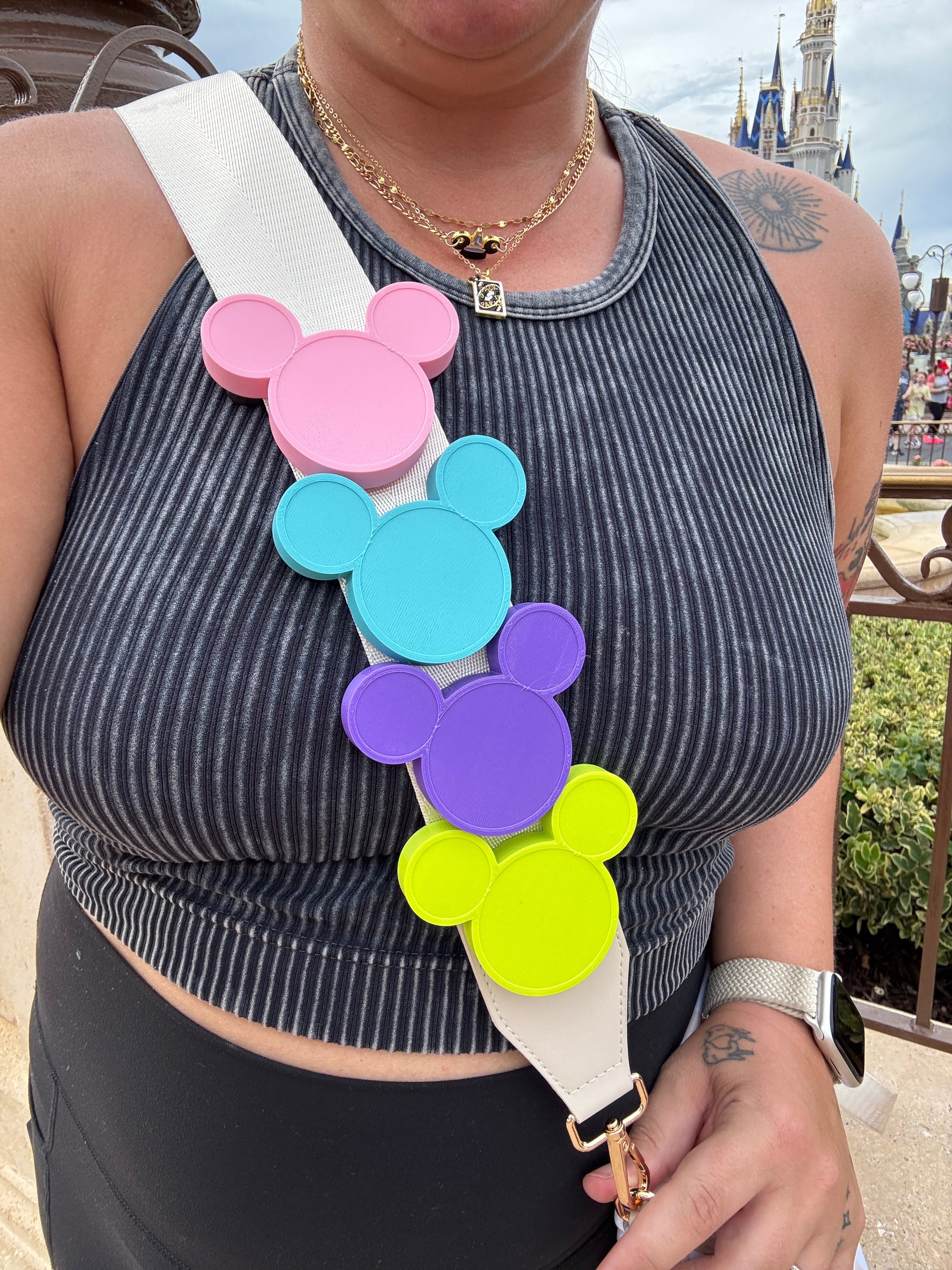 Pink Mouse Head Statement Charm