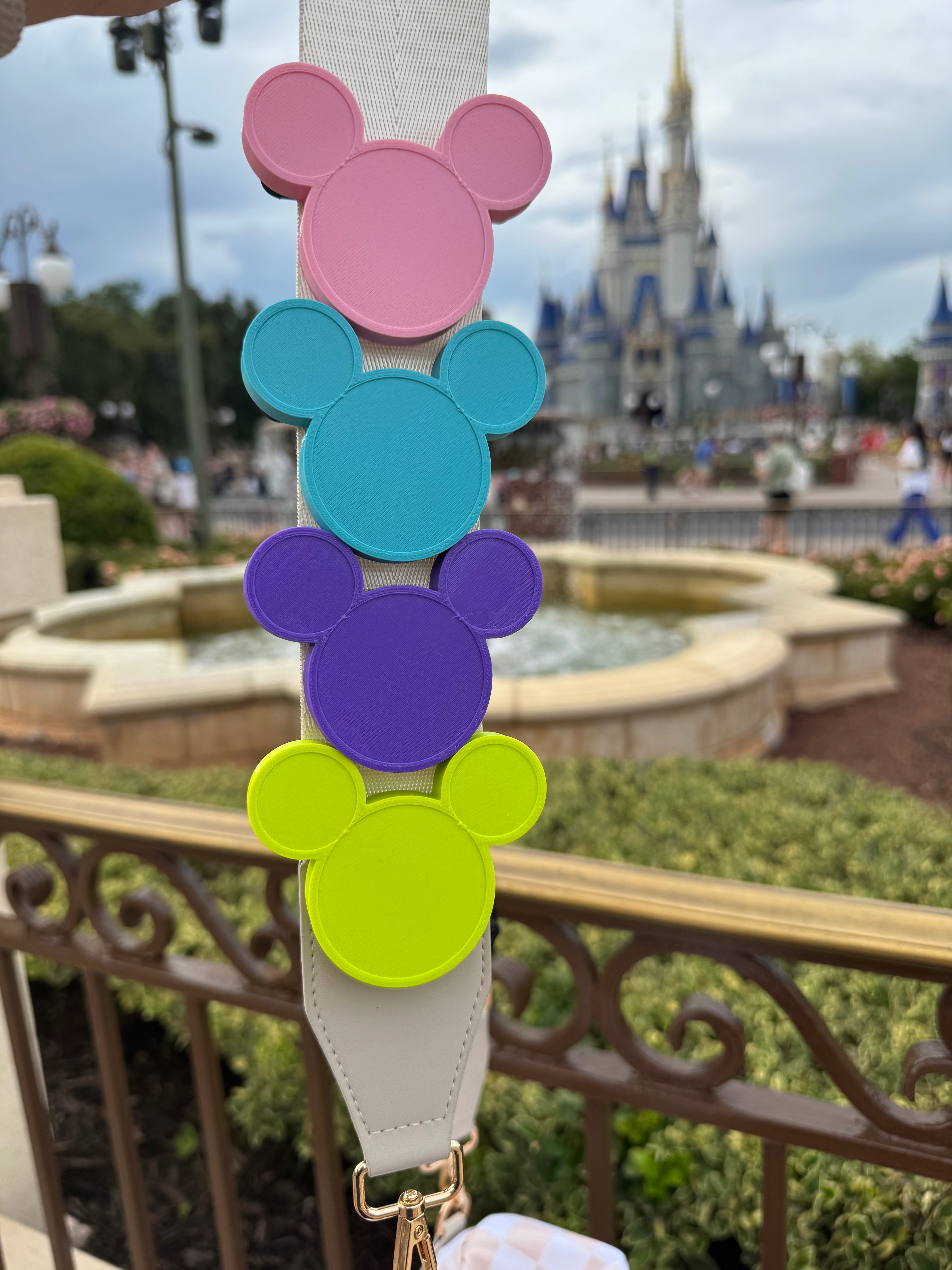 Pink Mouse Head Statement Charm
