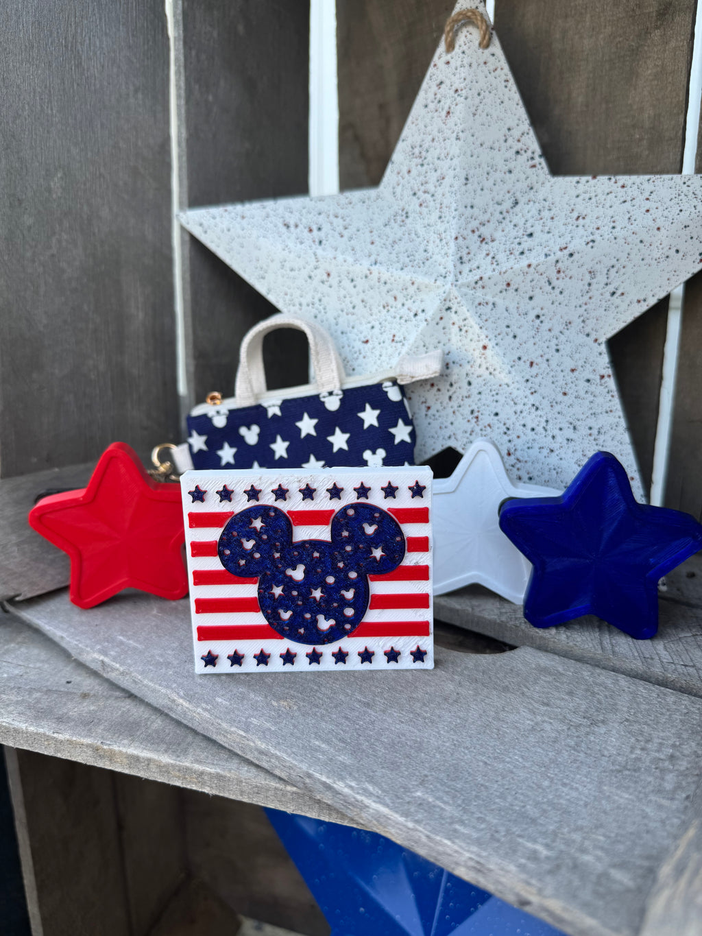 Main Street Mouse Flag Statement Charm