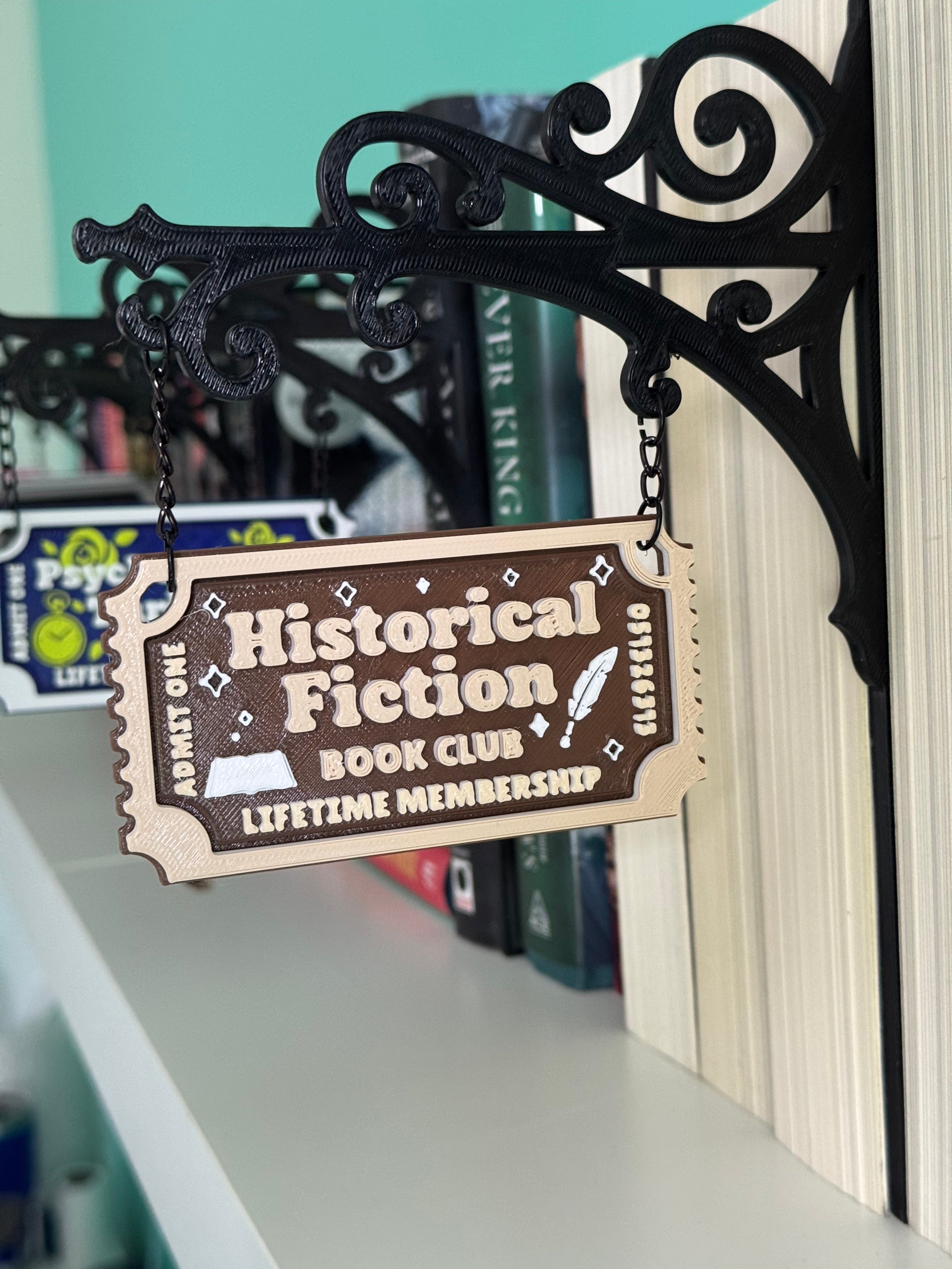 Genre Ticket Bookshelf Divider — Historical Fiction Edition