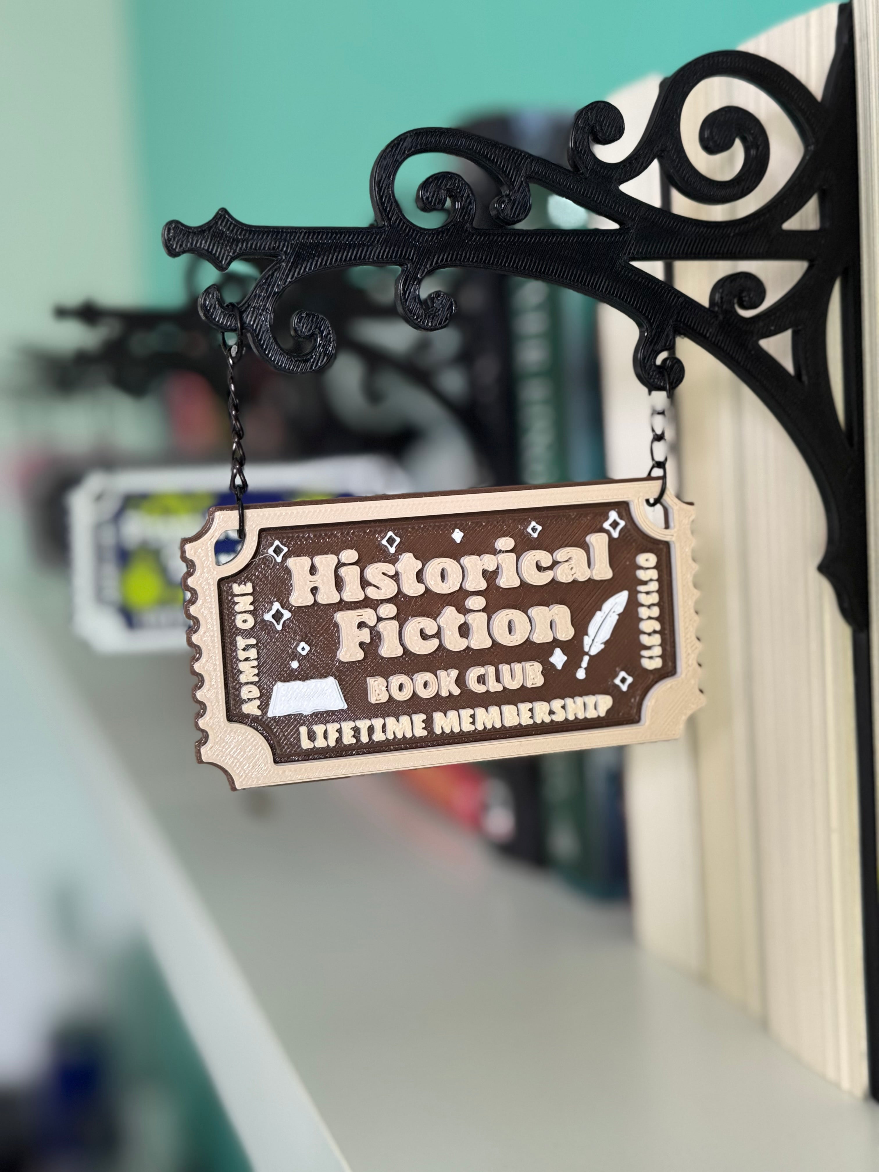 Genre Ticket Bookshelf Divider — Historical Fiction Edition