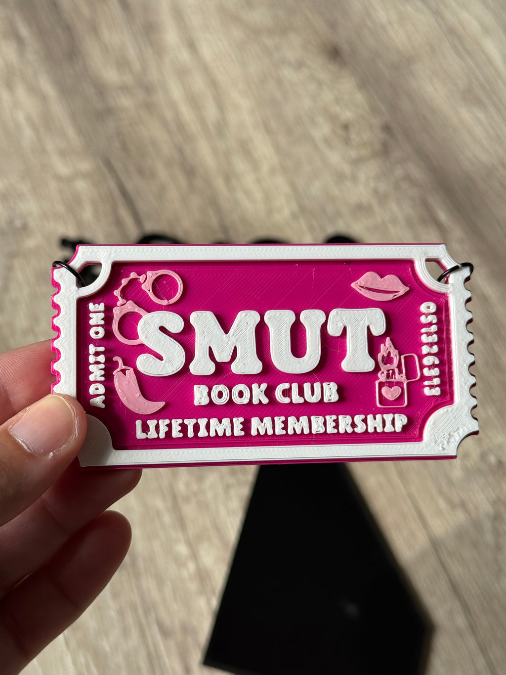 Genre Ticket Bookshelf Divider — Smut Edition