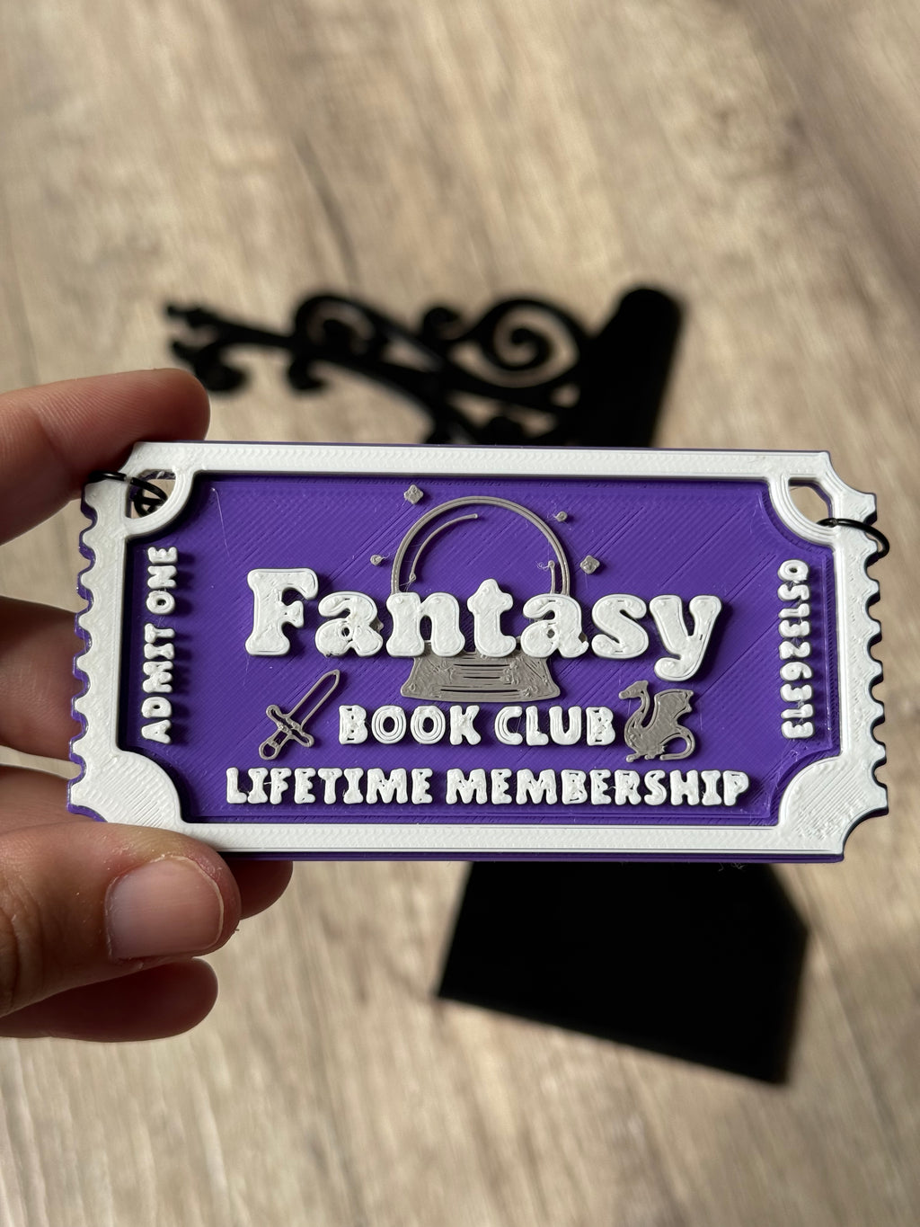 Genre Ticket Bookshelf Divider — Fantasy Edition