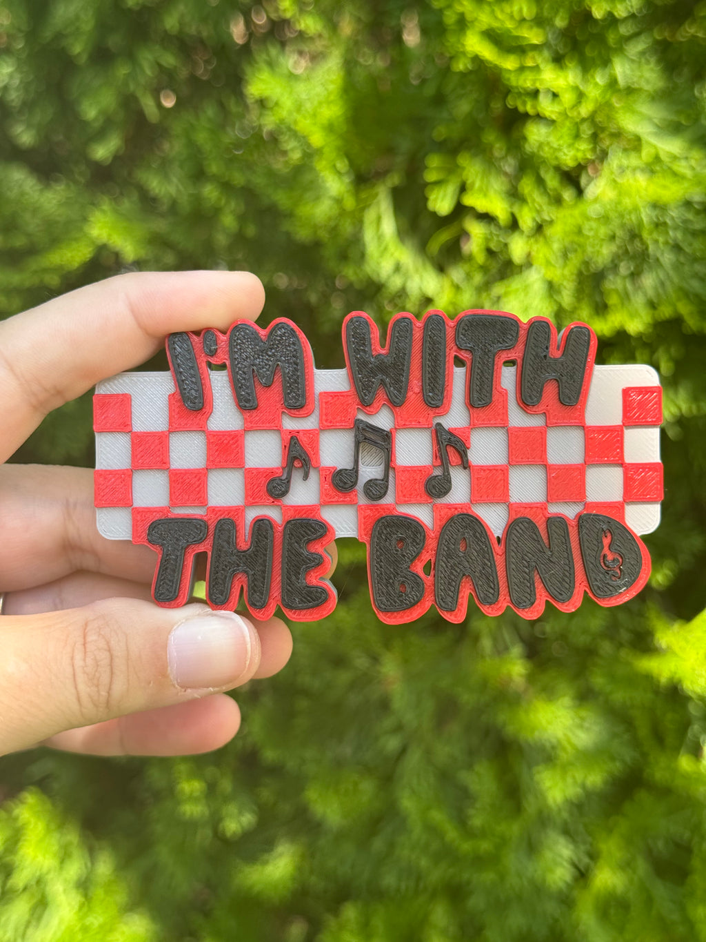 I'm With The Band (Red+Black+White) Statement Charm
