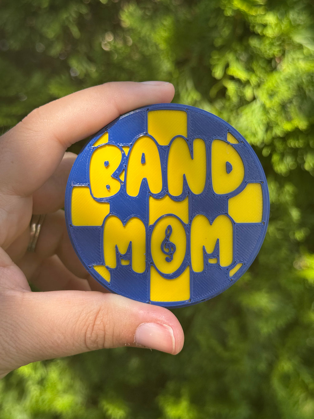 Band Mom (Blue+Gold/Yellow) Statement Charm