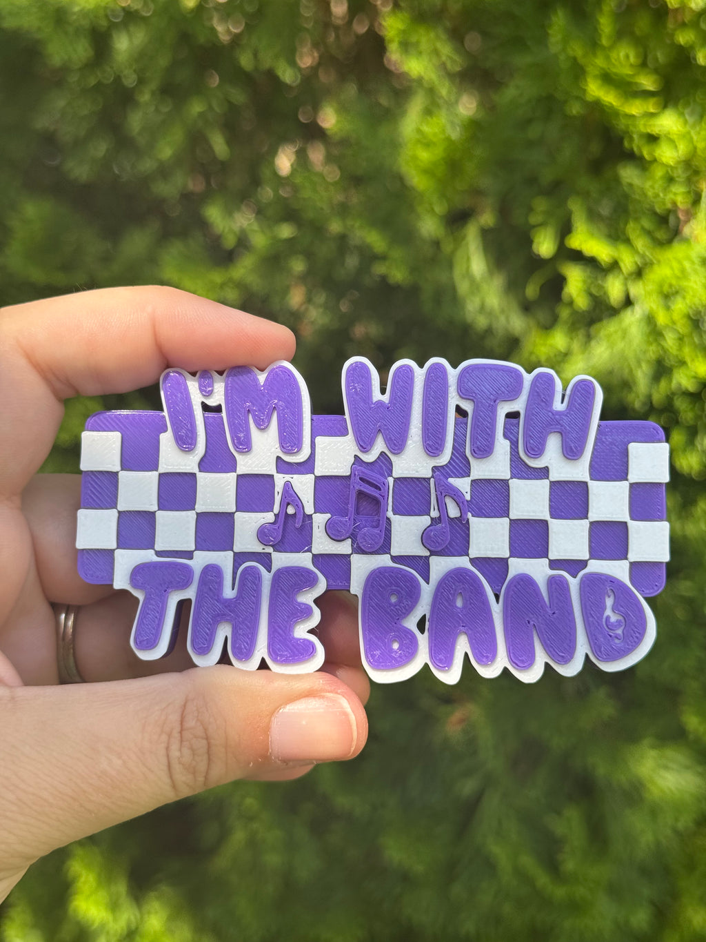 I'm With The Band (Purple+White) Statement Charm