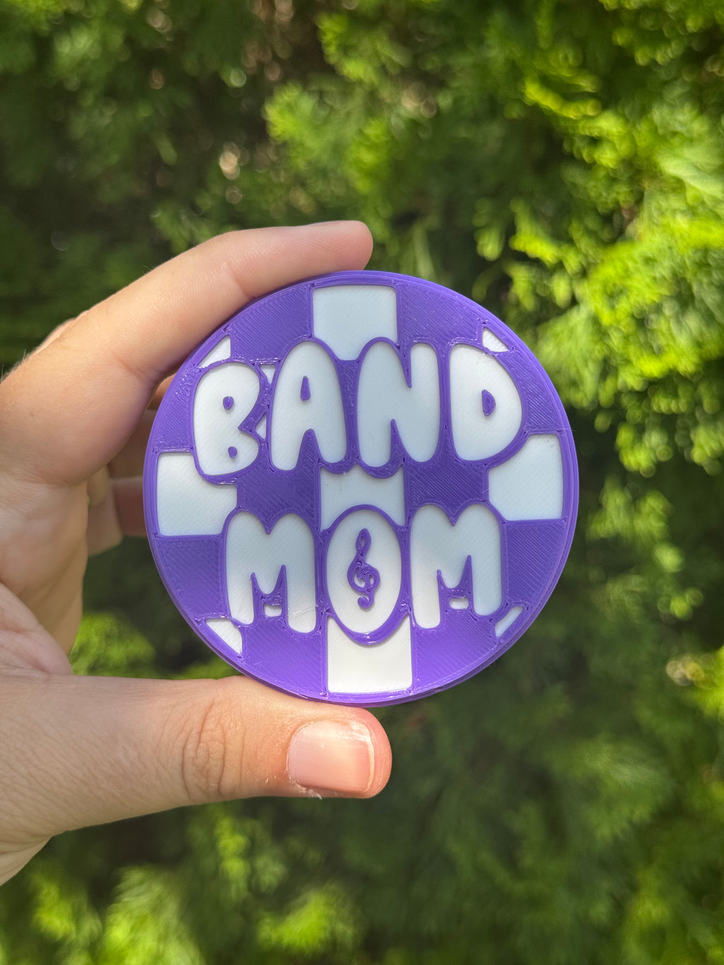 Band Mom (Purple+White) Statement Charm
