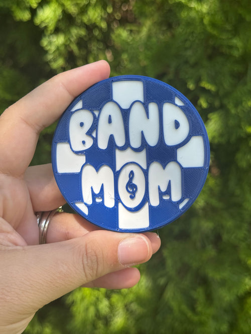Band Mom (Blue+White+Navy) Statement Charm