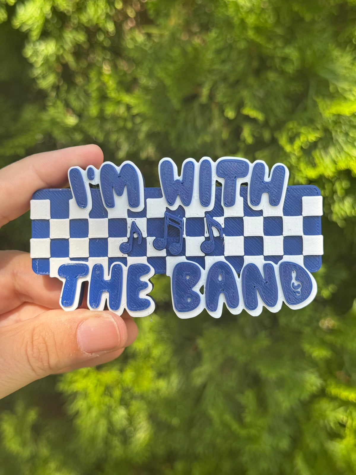 I'm With The Band (Blue+White) Statement Charm